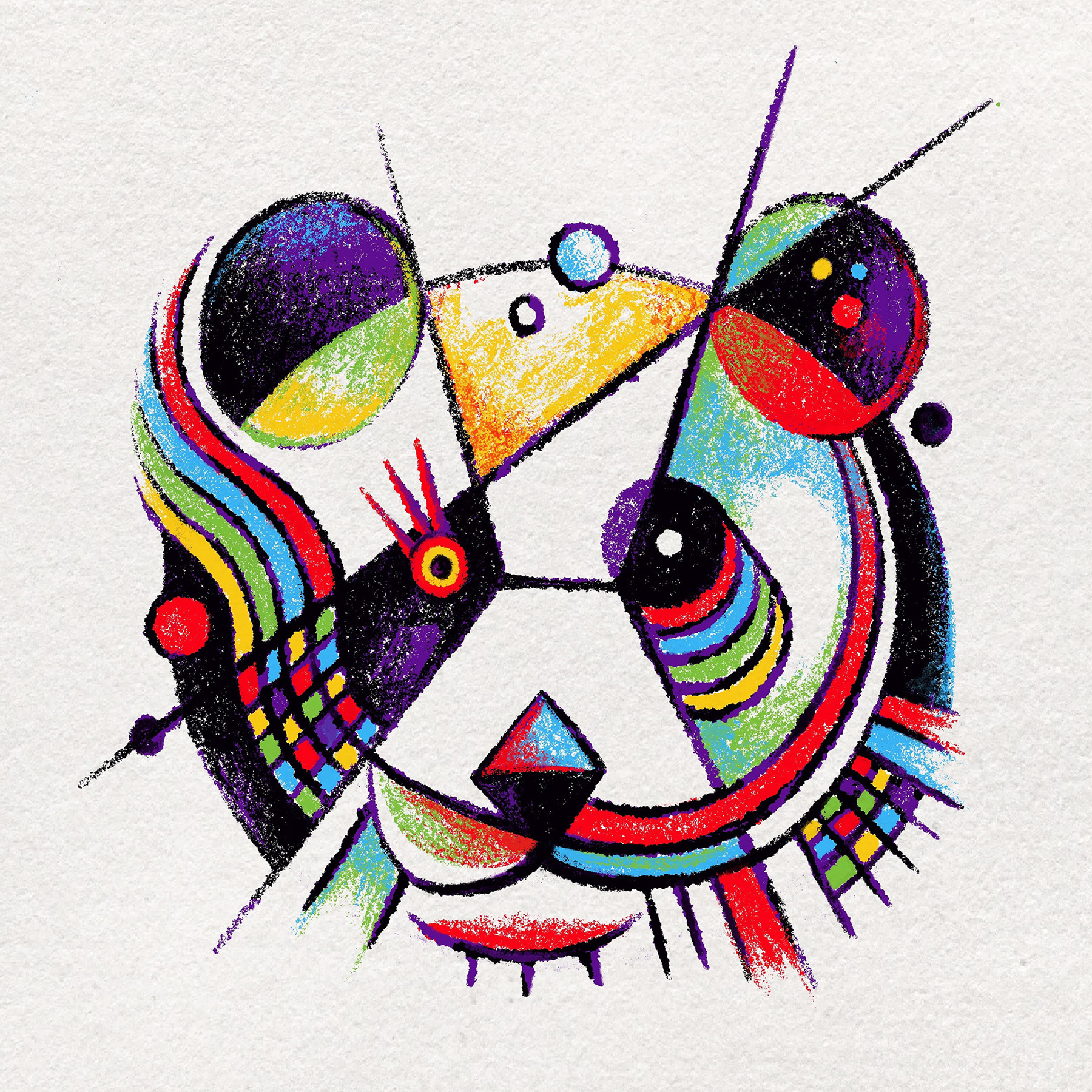 art bison checks geometrivc Panda  Picasso tiger Abstract Art animal m (2).jpg