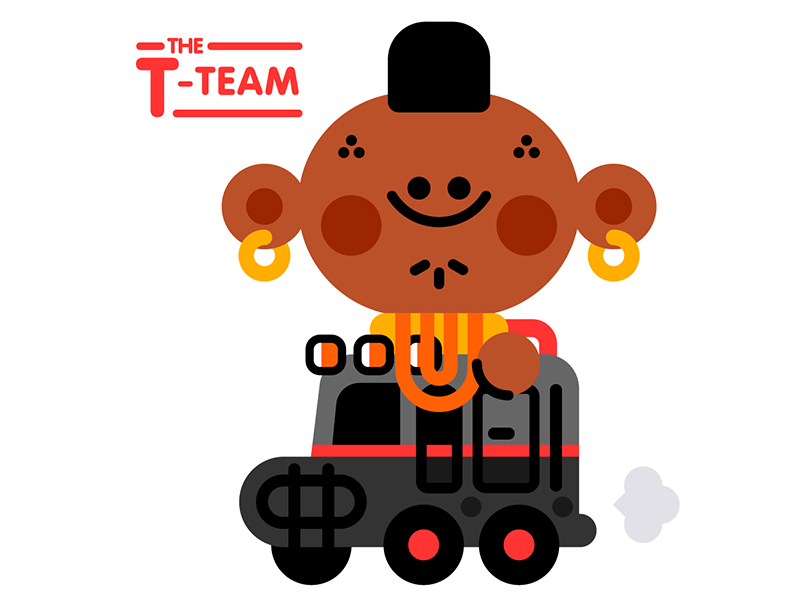 The T-team a-team car character cute illustration illustrator kawaii k.jpg