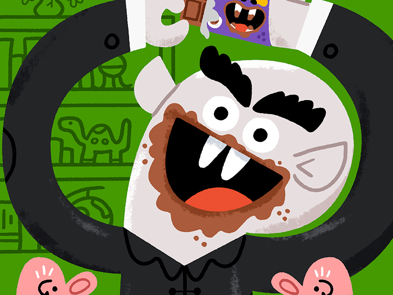 Chocoholic chocolate dracula fun halloween illustration illustrator mo.jpg