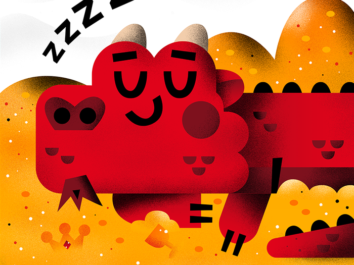 Red book boys castle dragon illustration illustrator read red sleep to.png