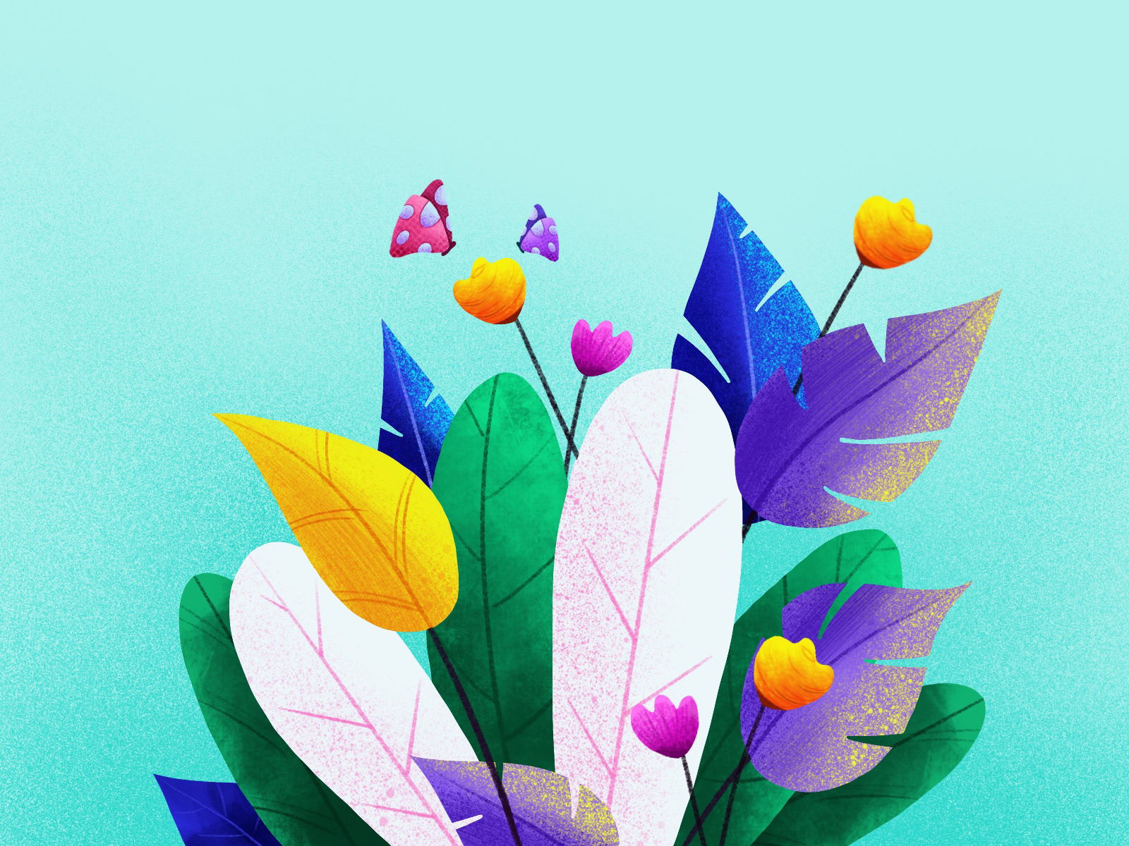 illustrations Character design  girl women tortoise Flowers Plant bird (3).jpg
