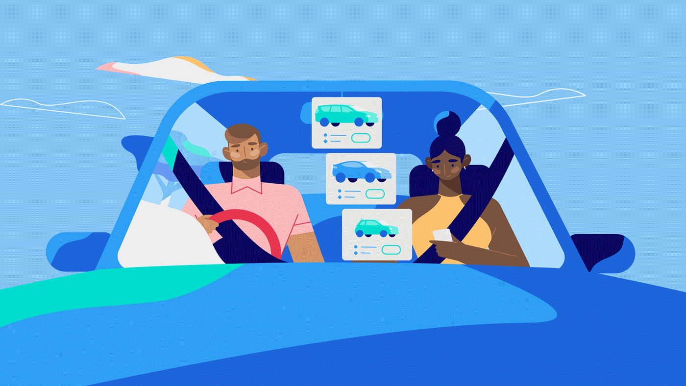 Adobe After Effects adobe illustrator animation  art direction  car ch (9).gif