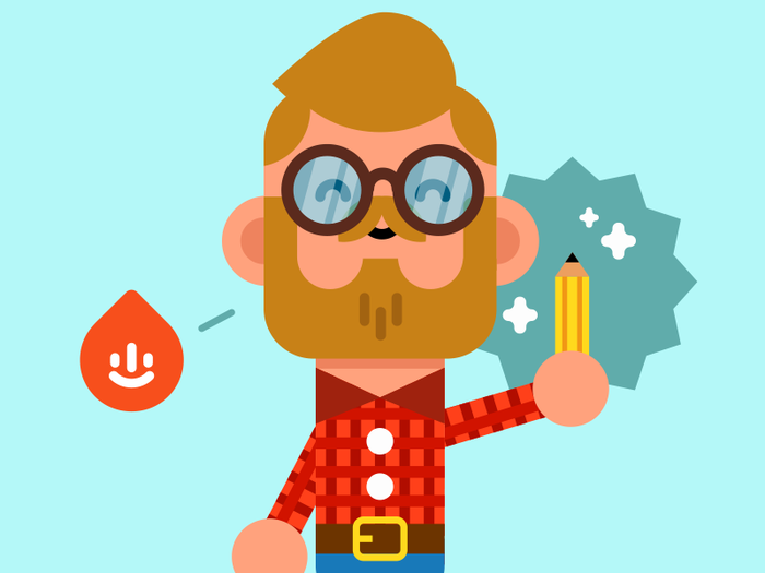 Me + Doolup beard character cute doolup fun illustration pencil selfie.png