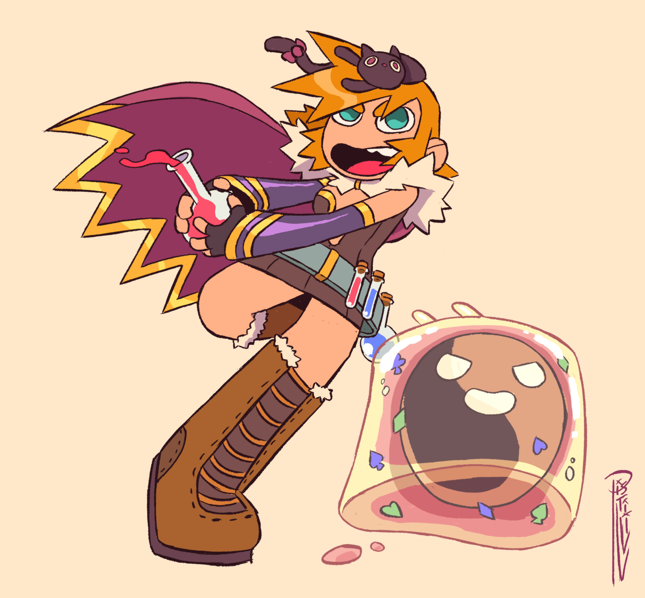Character design  collab darkstalkers Digital Art  fanart ILLUSTRATION (6).png