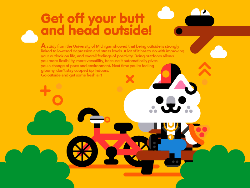 Outdoor cat animal cat character cute editorial illustration illustrat.png