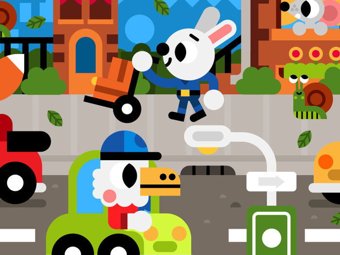 City life animals bunny cars characters city doodle drawing eagle illu.png