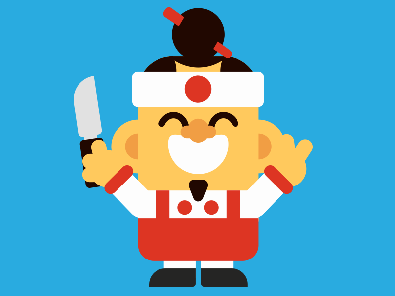 Sushi Minato character illustration japanese minato sushi vector.png