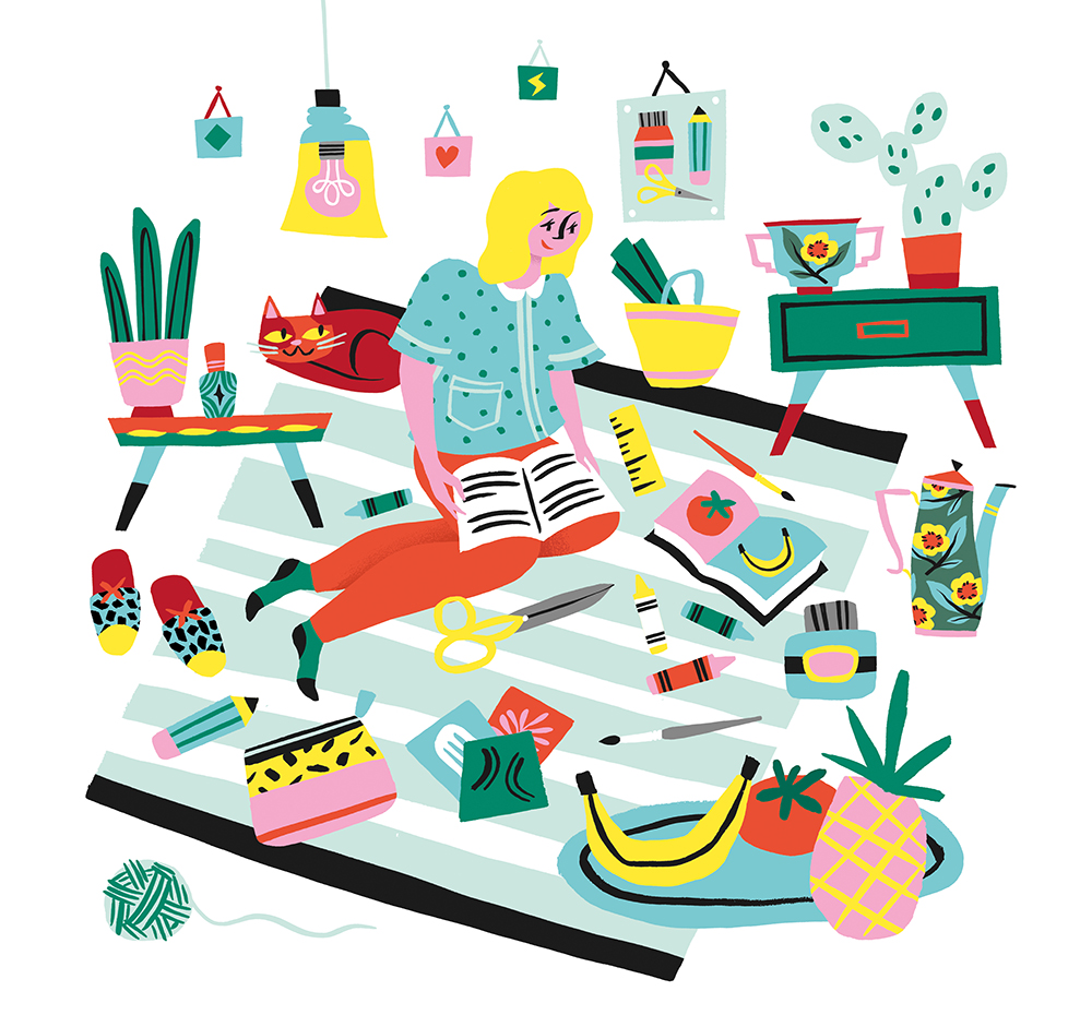Flow Magazine tropical illustration women cute Tropical artist magazin (3).jpg