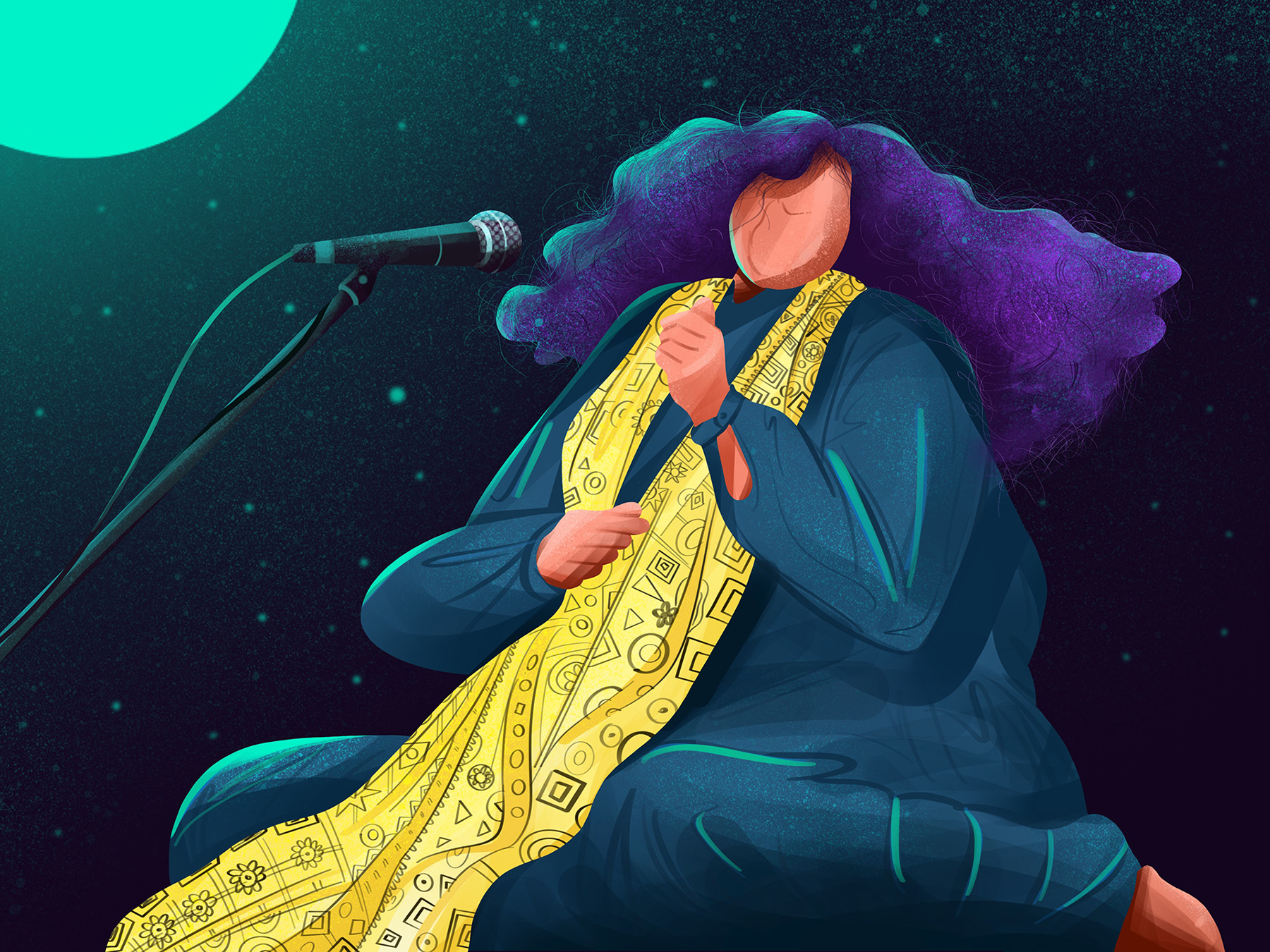 Character design  Nature indian Singer culture mother rain ILLUSTRATIO.jpg
