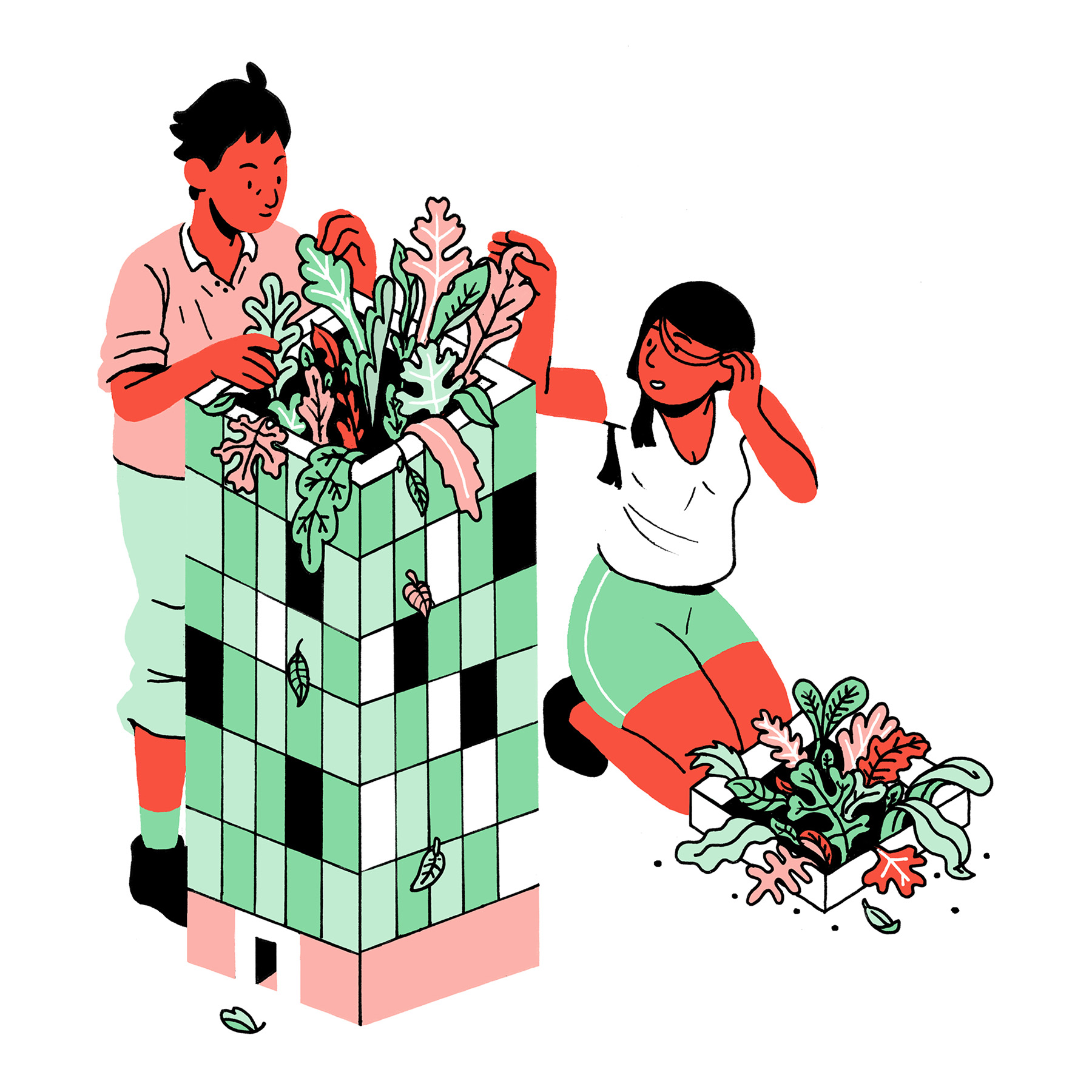 editorial ILLUSTRATION  characterdesign digitalart Urban farming urban.jpg