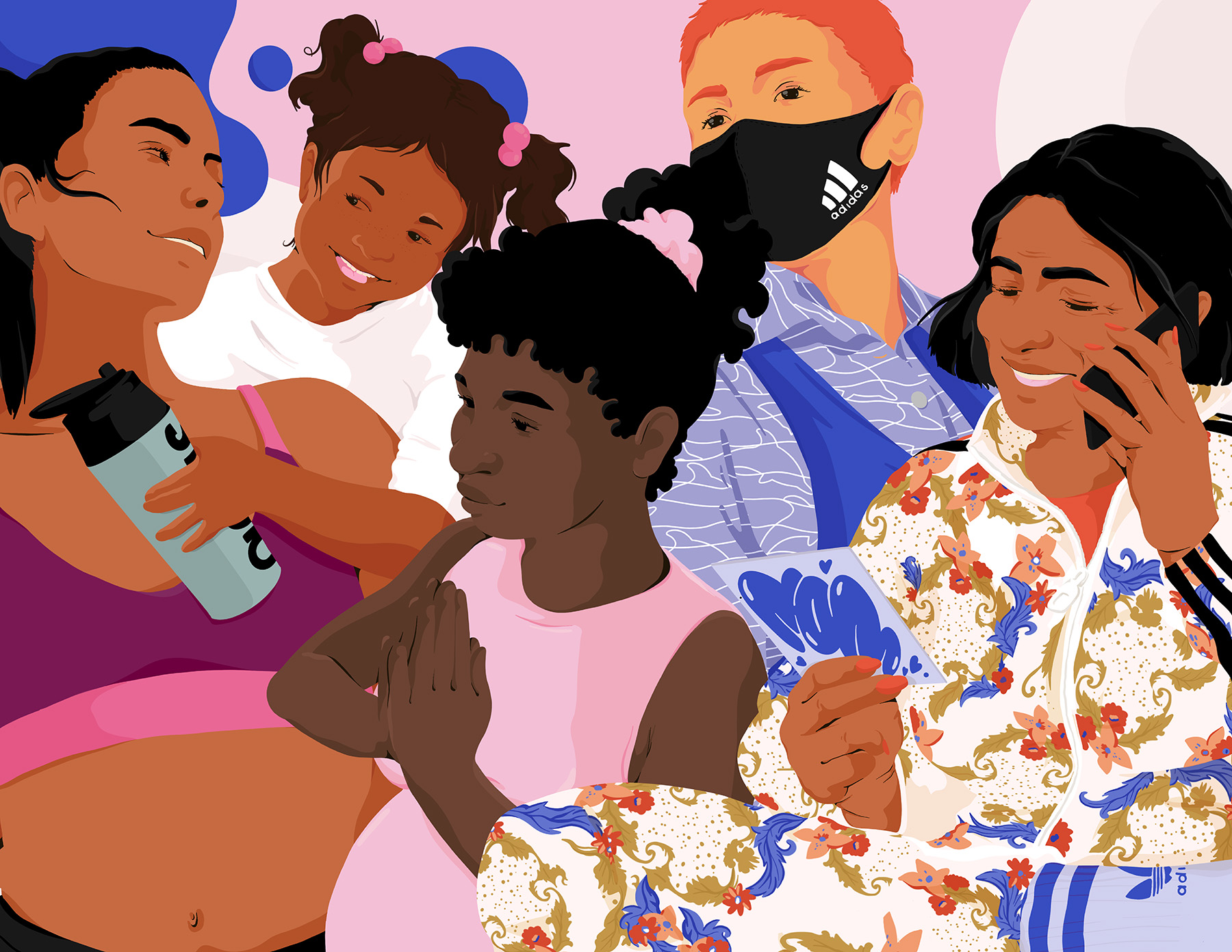 Divers womxn and mothers in colorful clothes form adidas..jpg