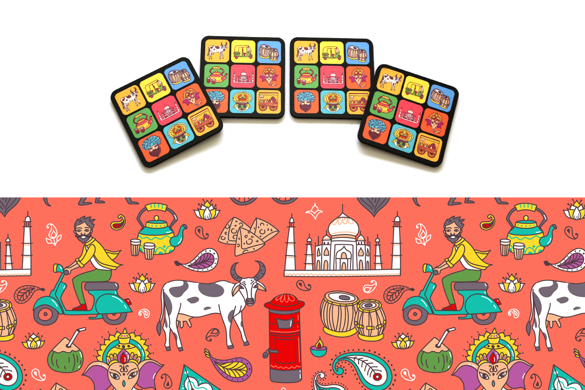 India Taj Mahal Rickshaw kathakali pattern culture cow indian tiger IL (4).jpg