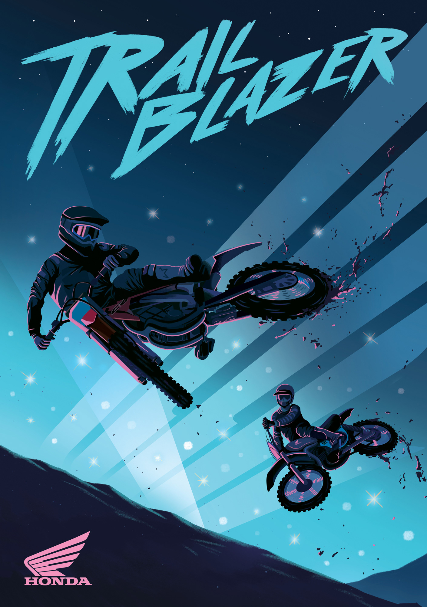 Honda ILLUSTRATION  honda poster Motorcross motorbike roughs design pr.jpg