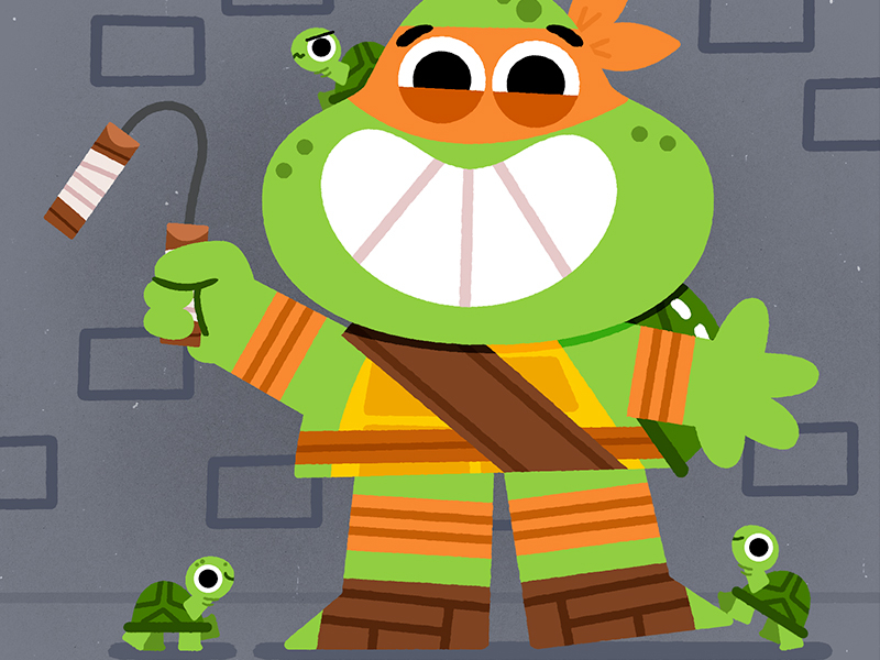 Mikey doodle illustration mikey mutant tmnt turtle.jpg
