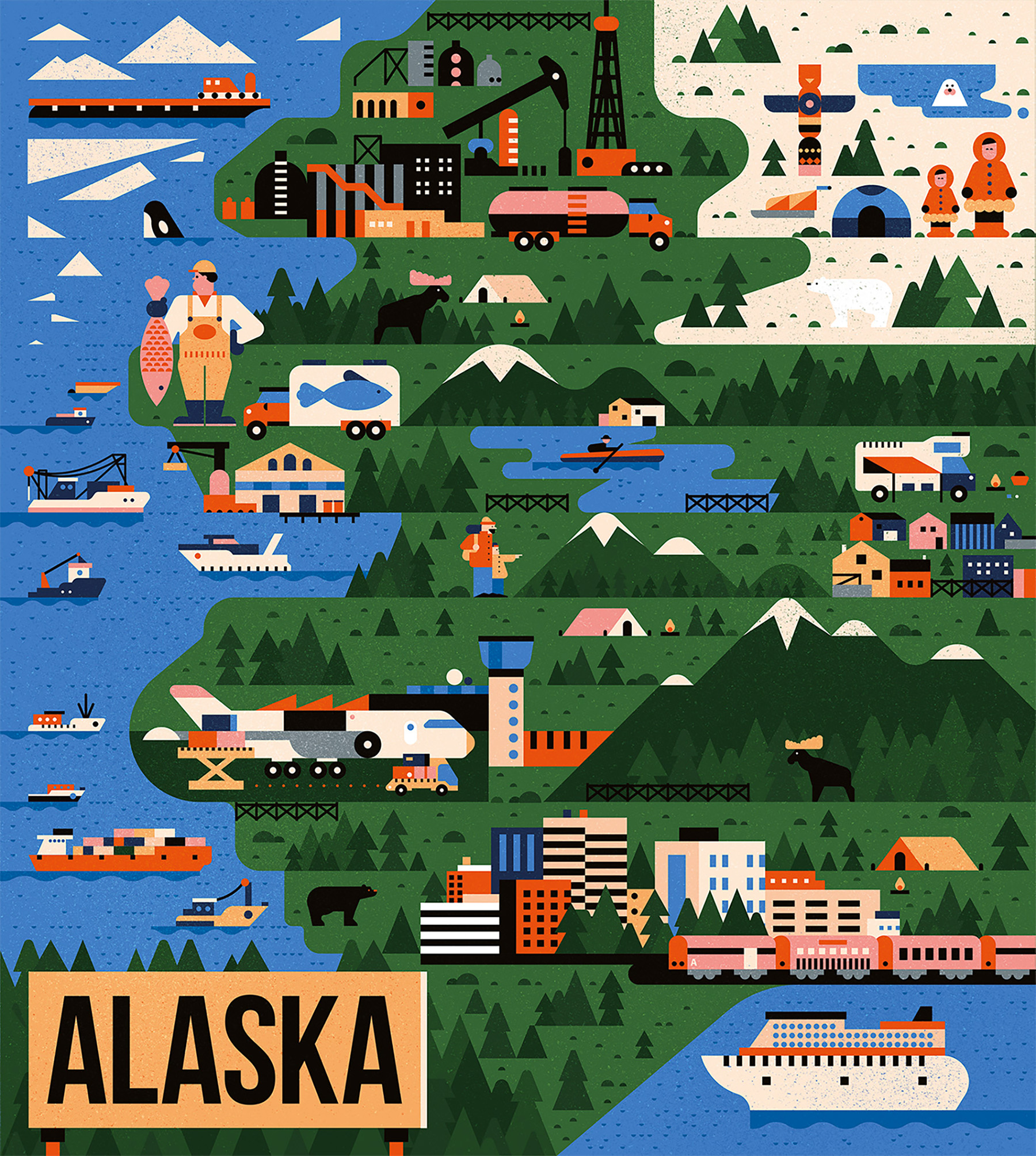Cities cityscape illustrated map Landmark Landscape map (4).jpg