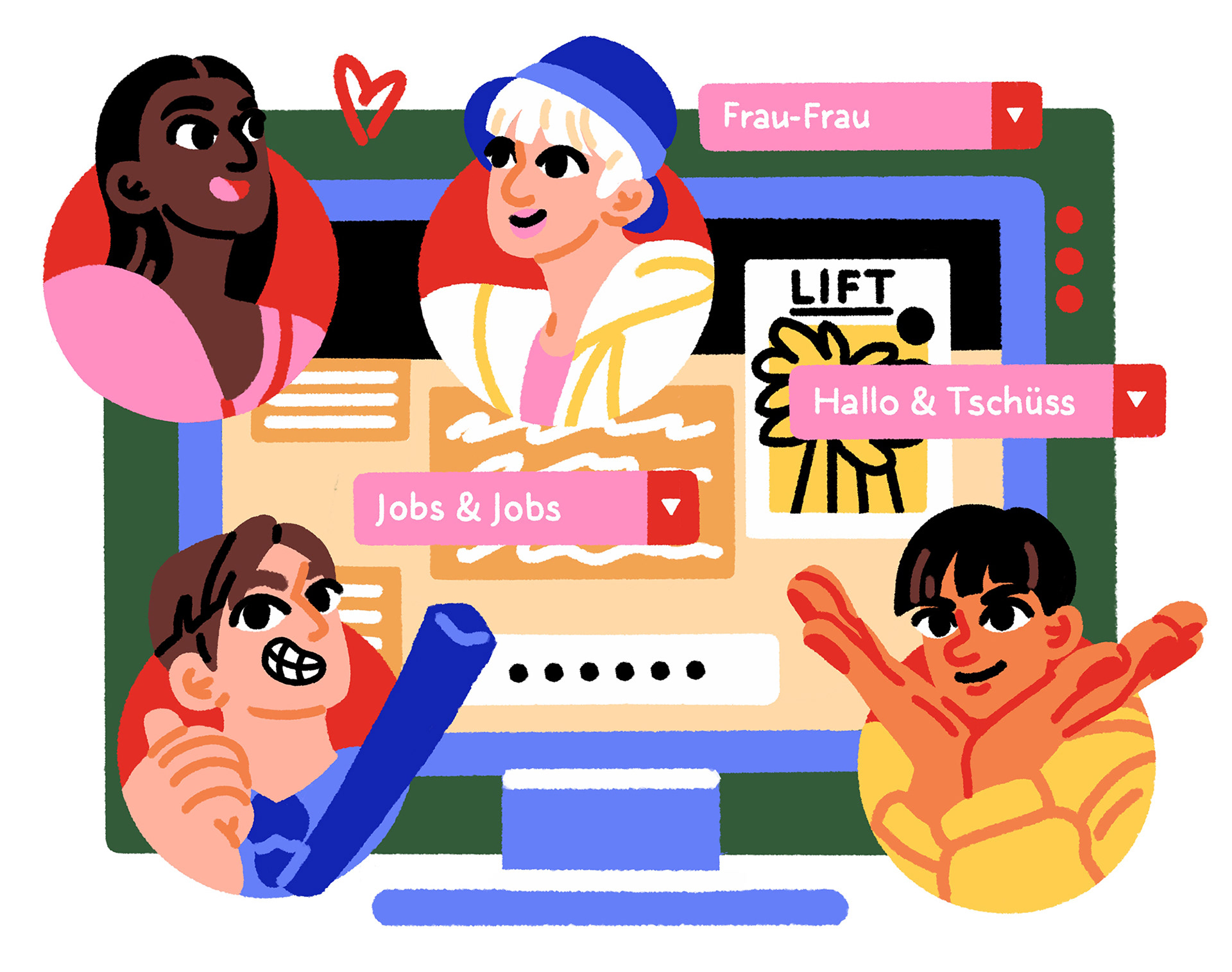 digital illustration editorial Editorial Illustration Gender LIFT maga.jpg
