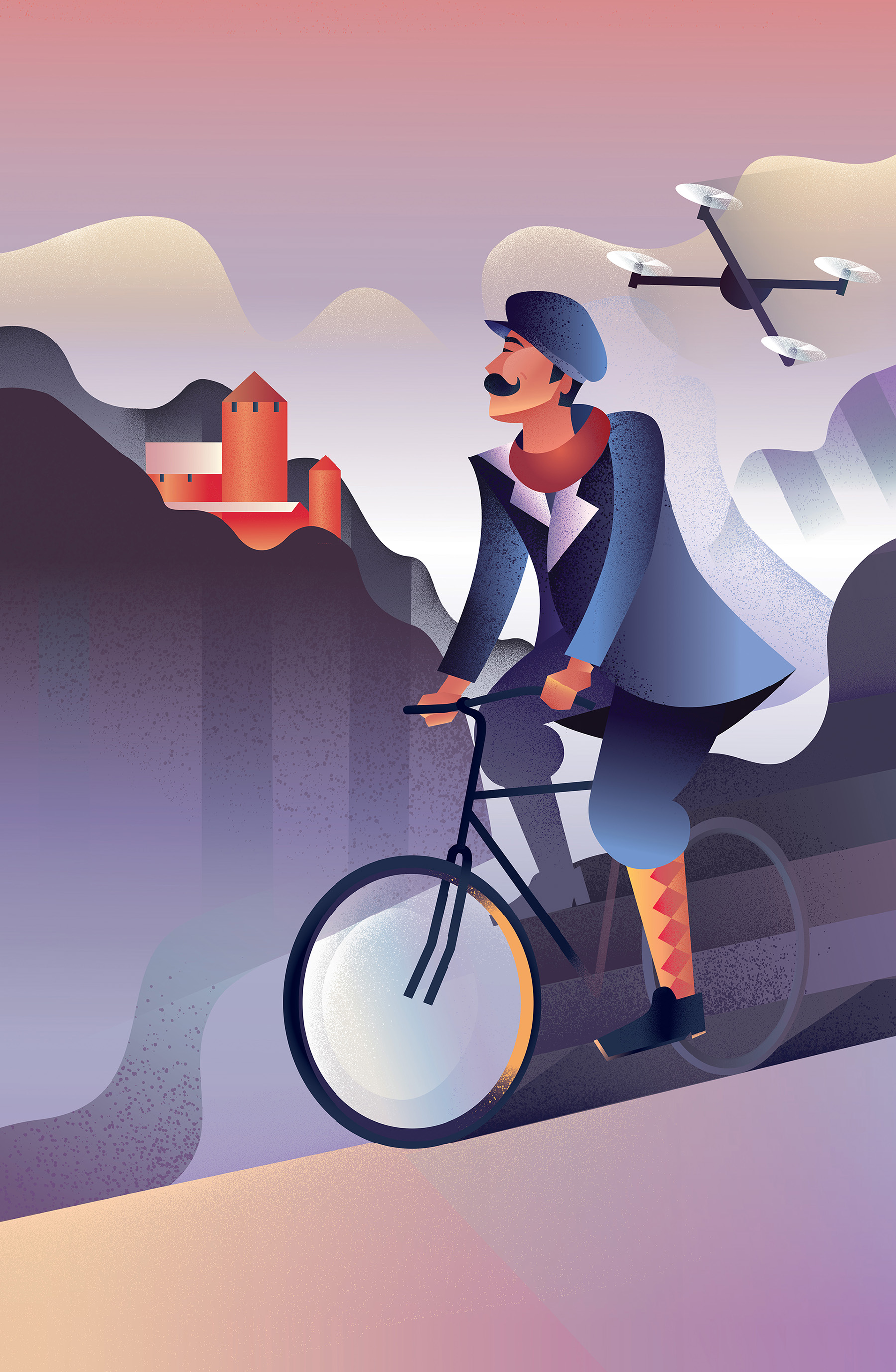 Bicycle summer artdeco Fashion  Character Nature vacation (2).jpg