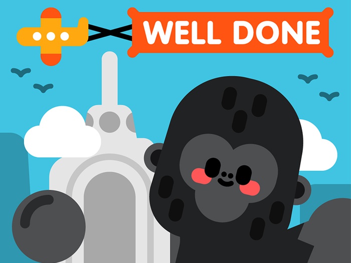 Super Kong character cute king kong motivational vector.jpg