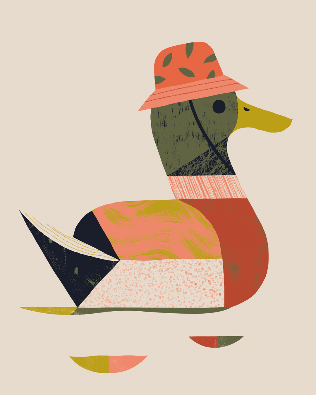 animals ants artwork cute Digital Art  duck plants poster prints racoo (4).jpg