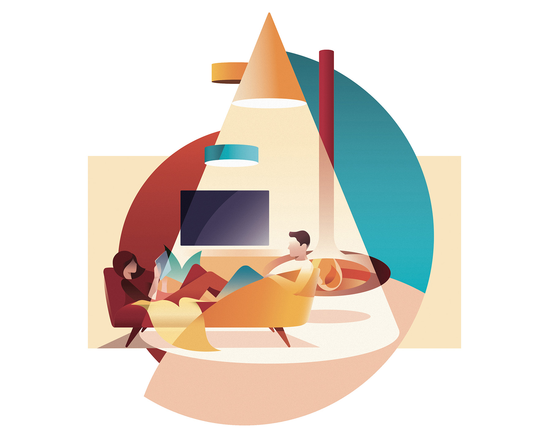 abstract Advertising  color ILLUSTRATION  magazine rayoranges shapes (6).jpg