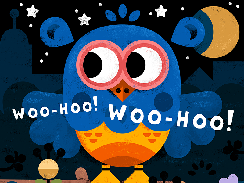 Woo-hoo animal color cute illustration illustrator kids moon night owl.png