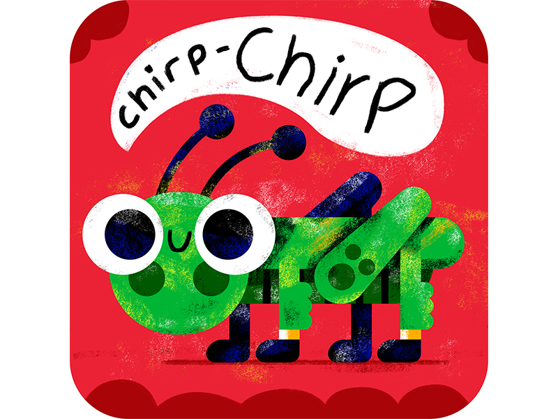 Chirp chirp character grass grasshopper illustration illustrator kids.jpg