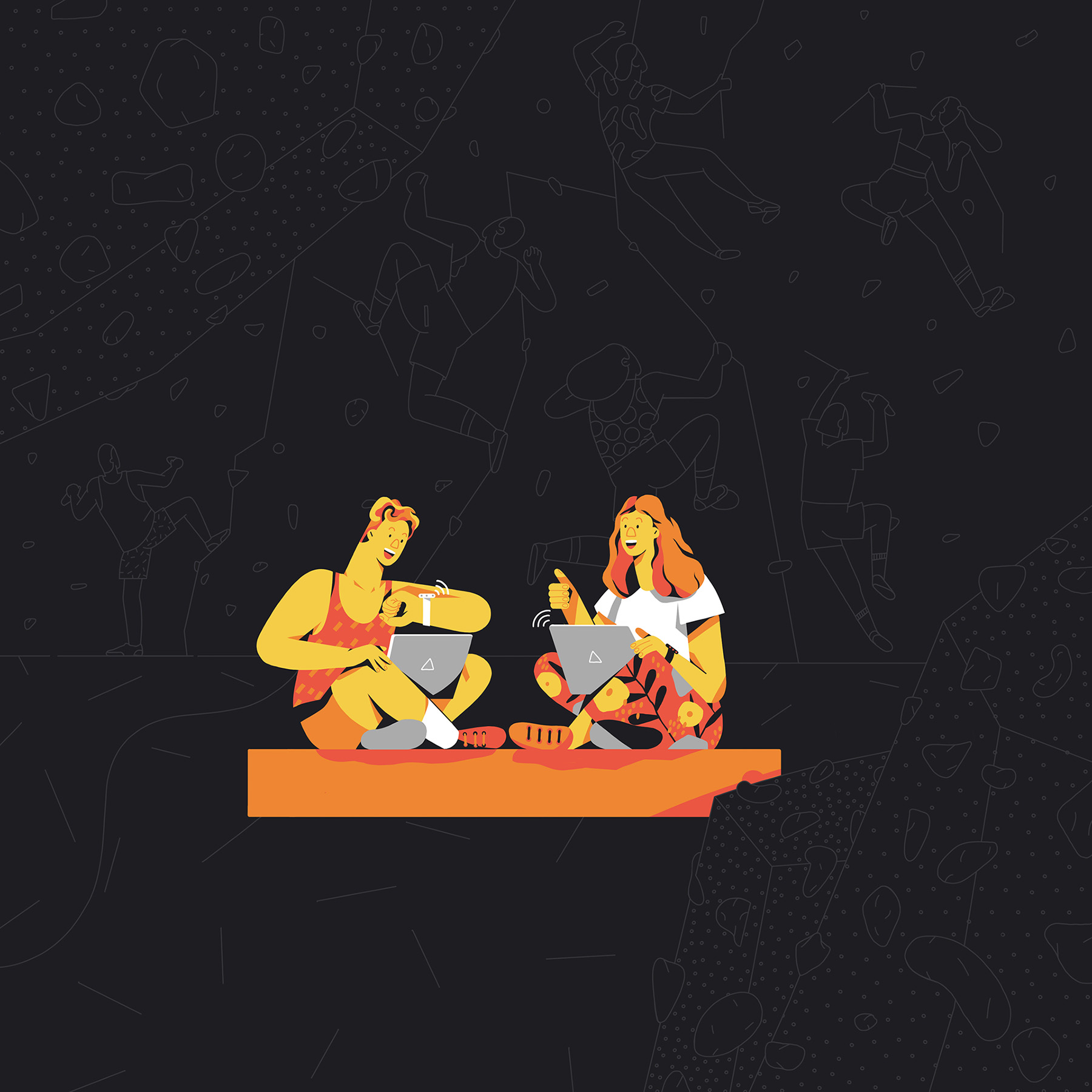 ILLUSTRATION  sports app design ui ux characters bouldering slackline (5).jpg
