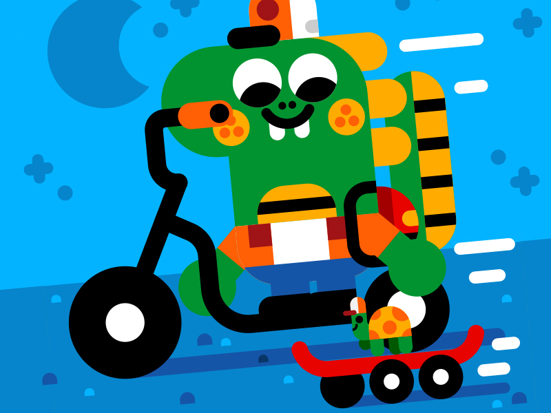 character cute illustration kawaii kids kidsbook skateboard turtle v.jpg