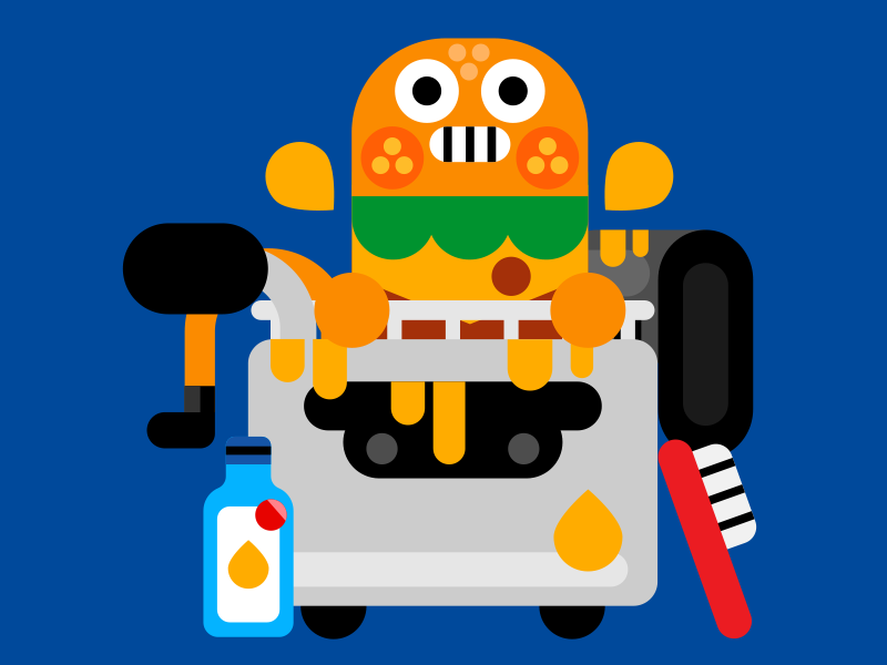 Guilty pleasure burger character cute fastfood food hamburger illustra.png