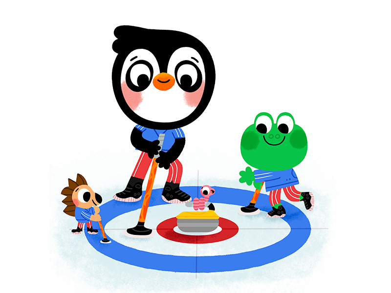 Curling animals cute drawing fun illustration illustrator kids kidslit.jpg