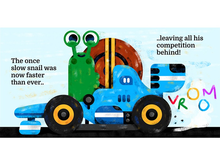 Super Snail! boardbook book car cute friday illustration illustrator k.jpg