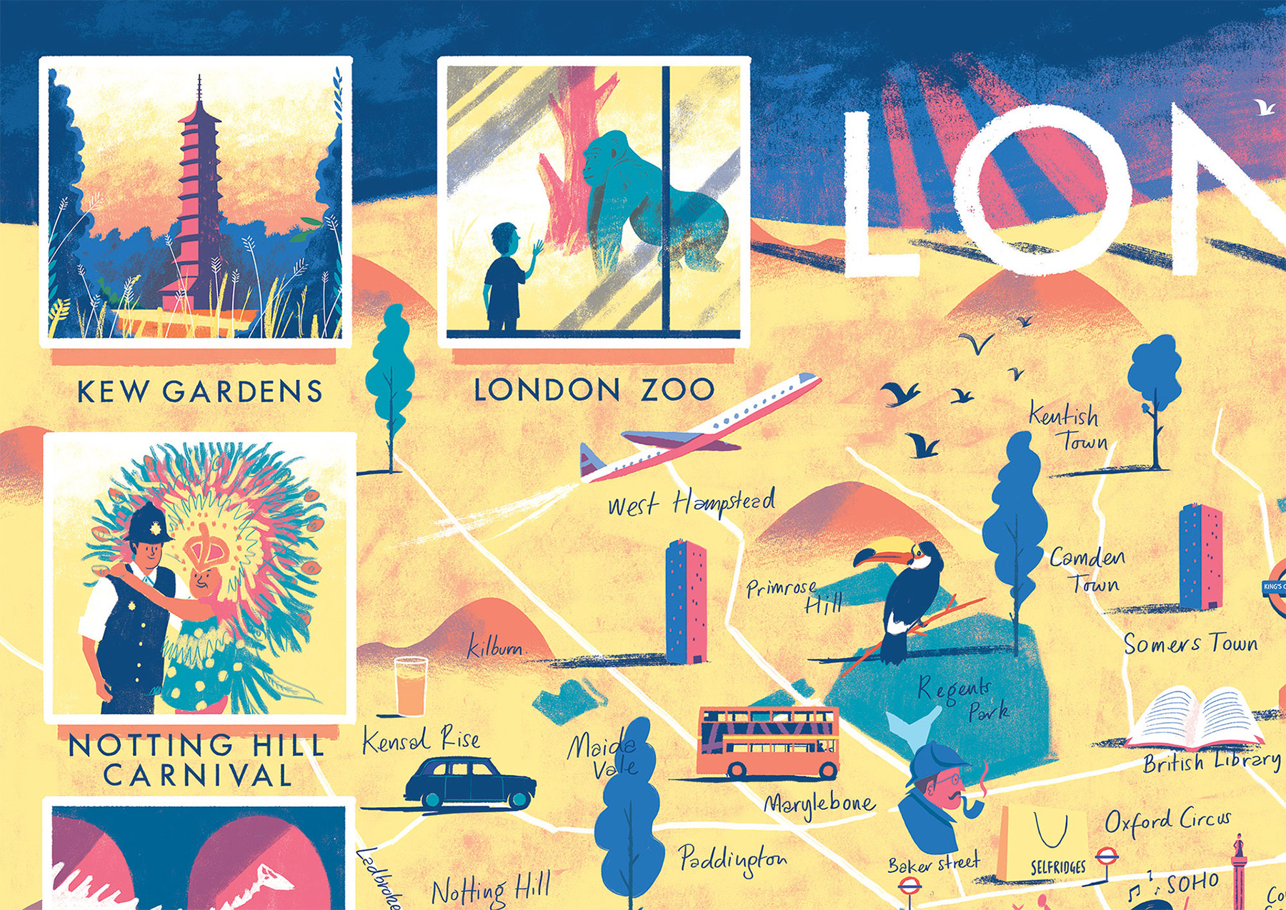 ILLUSTRATION  map map of london illustrated map London Kew Gardens tex (4).jpg