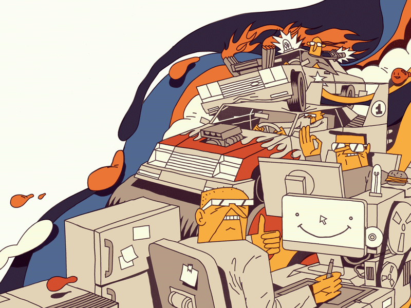 Doodles coffee doodle fluid illustration job machine office people squ.png
