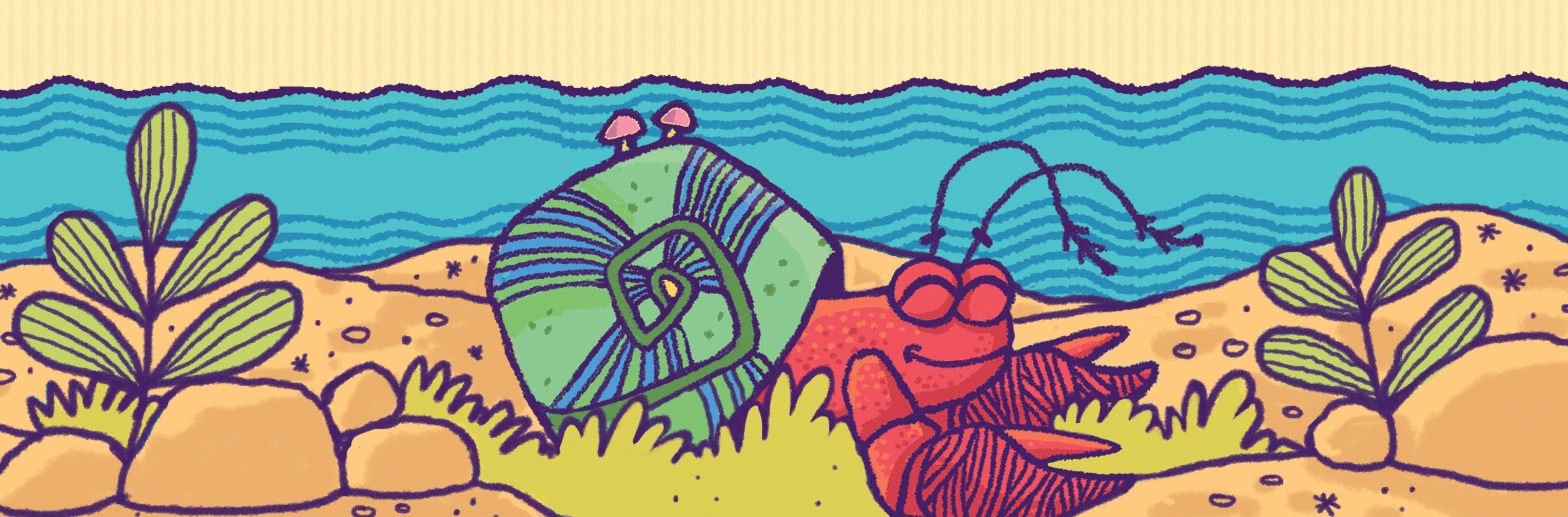 storybook crab cartoon children storybook Storybook art cartoon hermit (4).jpg