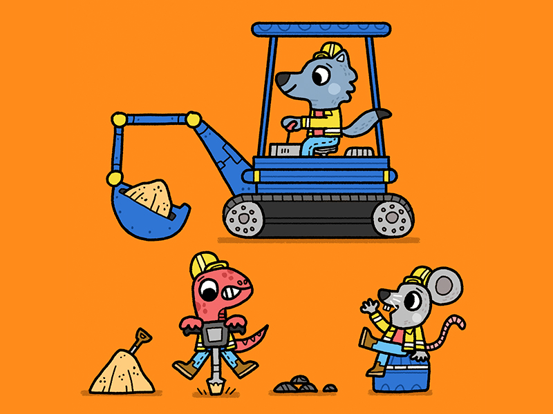 Construction site animals cute drawing fun illustration illustrator ki.jpg