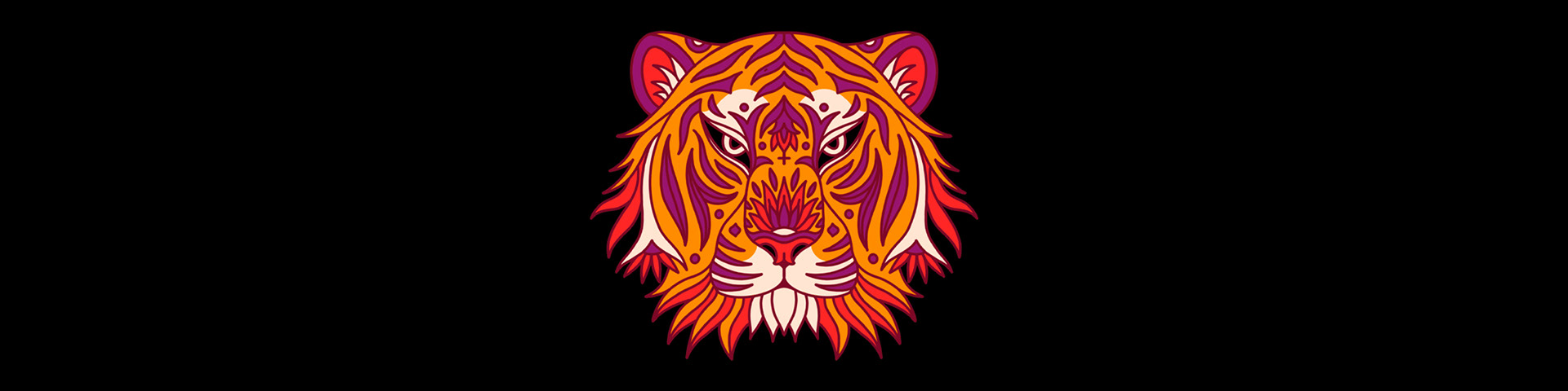 animals endangered Indian art lion pattern design  tiger Vector Illust.jpg