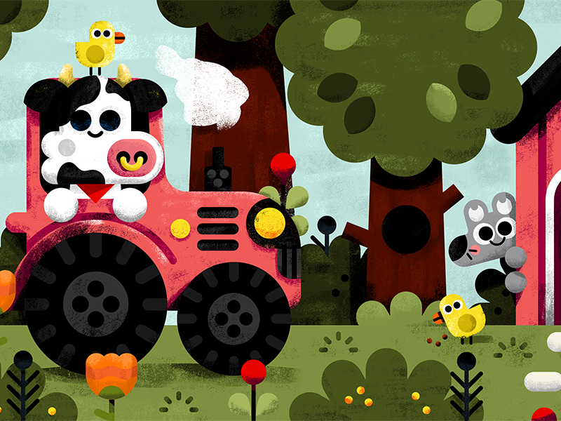 Old MacDonald animals book cute farm fun illustration illustrator kawa.png