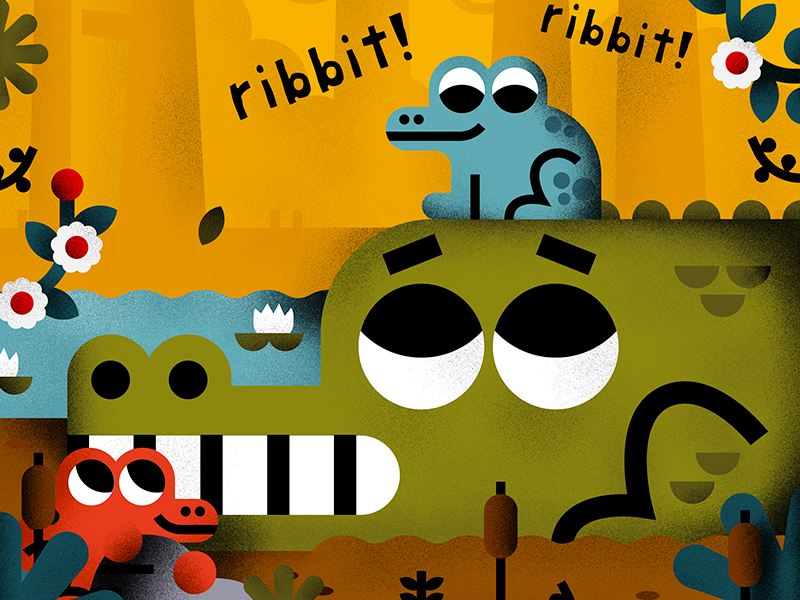 Amphibian partay! book croc cute drawing friendly happy illustration i.png