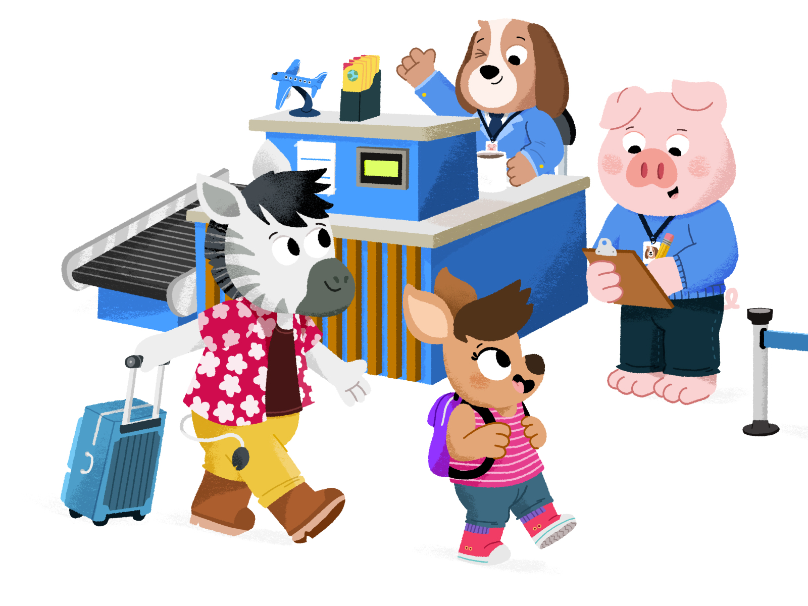 Aéroport animal animals character cute drawing fun illustration illust.jpg
