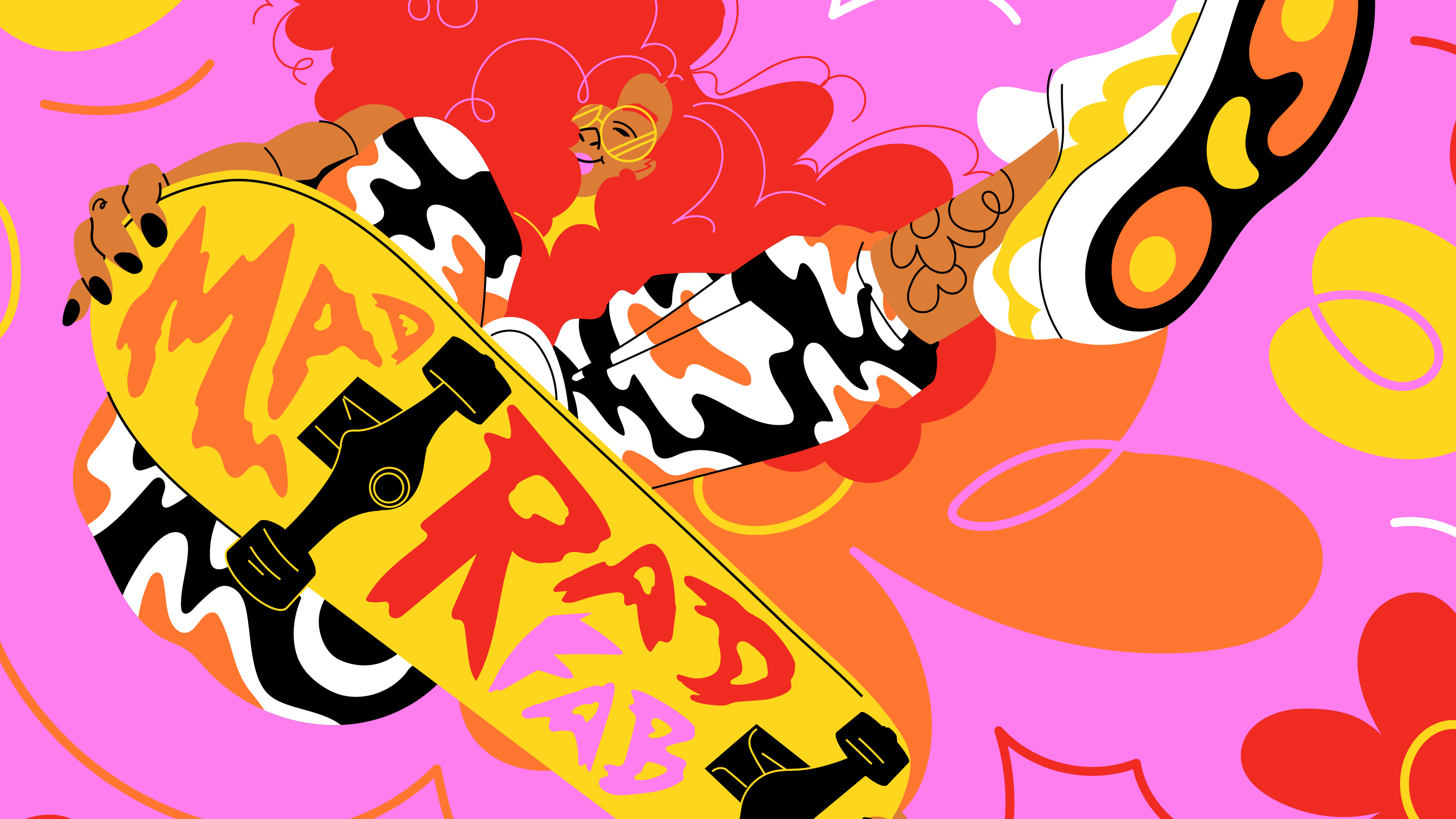 girls rad radical skate skateboard skaterboarding women.png