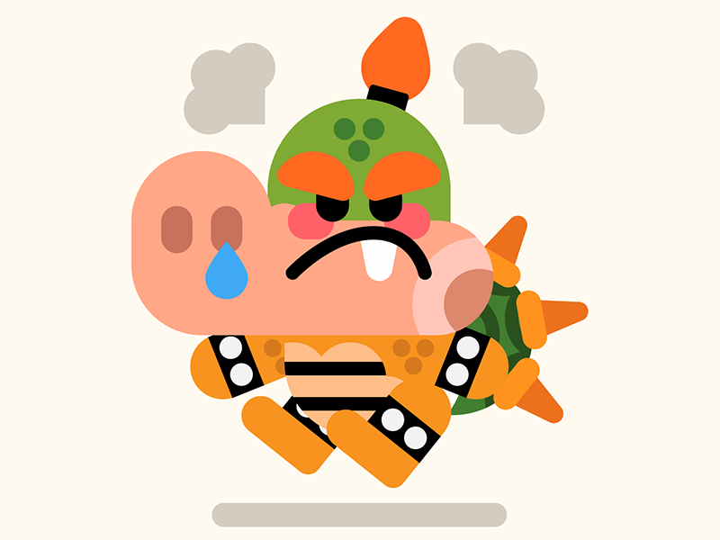 Angry baby Bowser baby bowser bowser character cute illustration mario.png