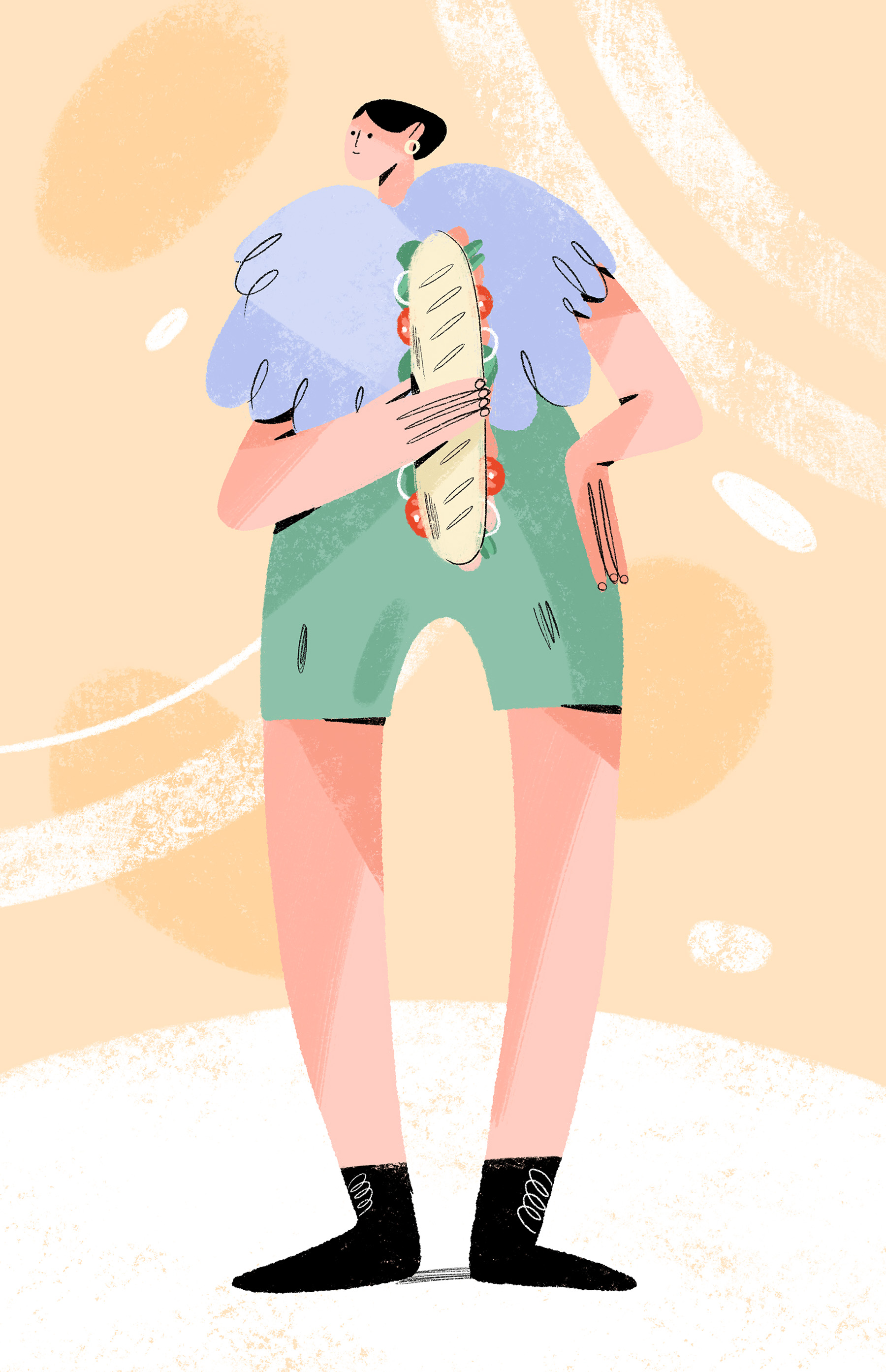 eating illustration Food  food illustration girls (2).jpg