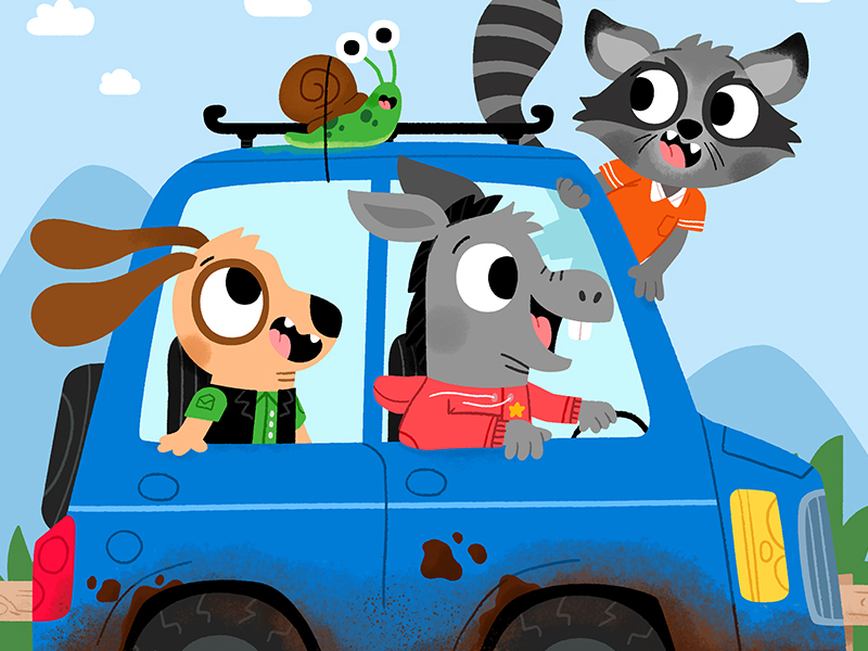 Car animals cute drawing fun illustration illustrator kids kidslit.jpg