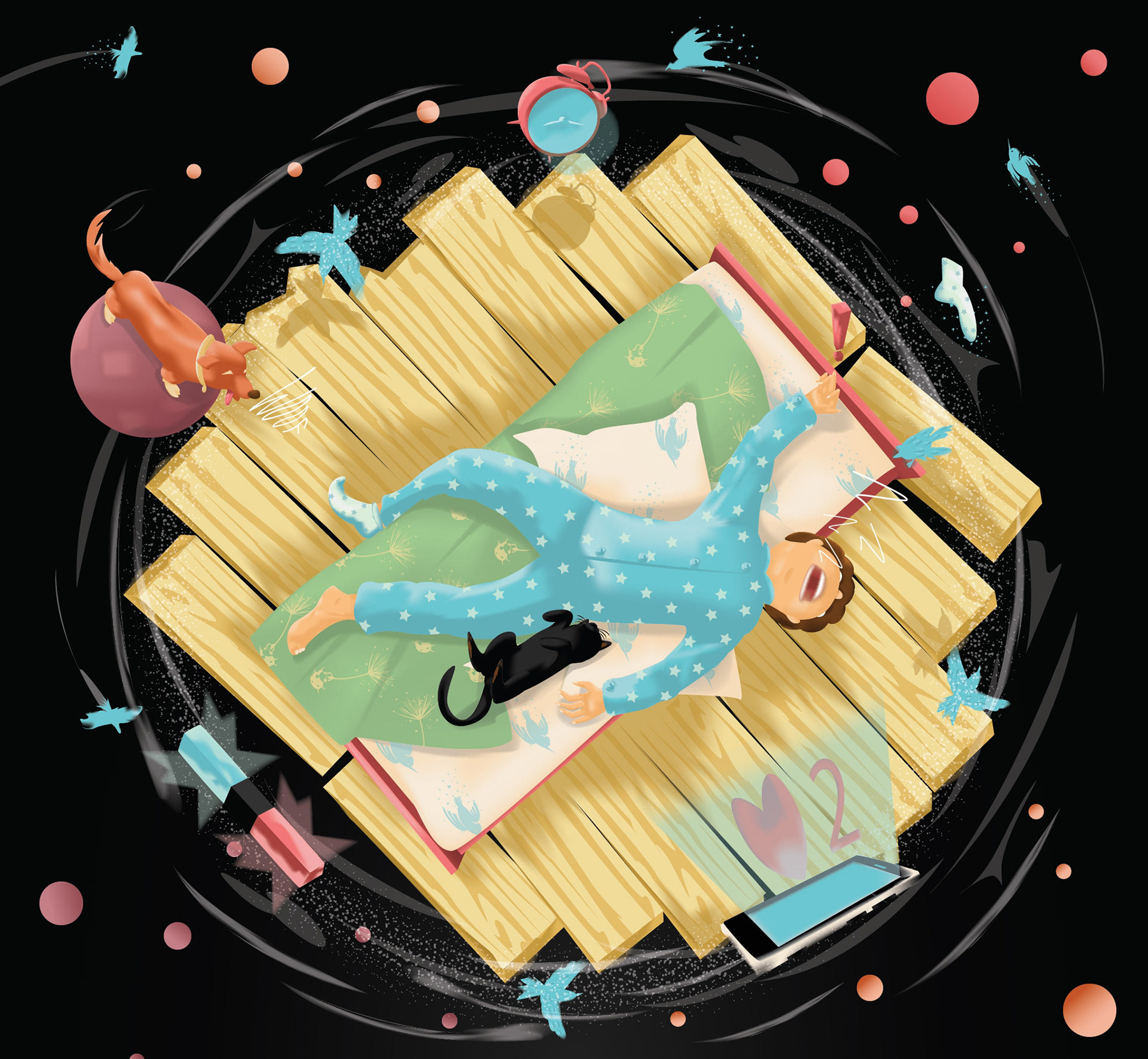 sleep sleeping lies dream man sleepwear Space  bed ILLUSTRATION  Chara.jpg