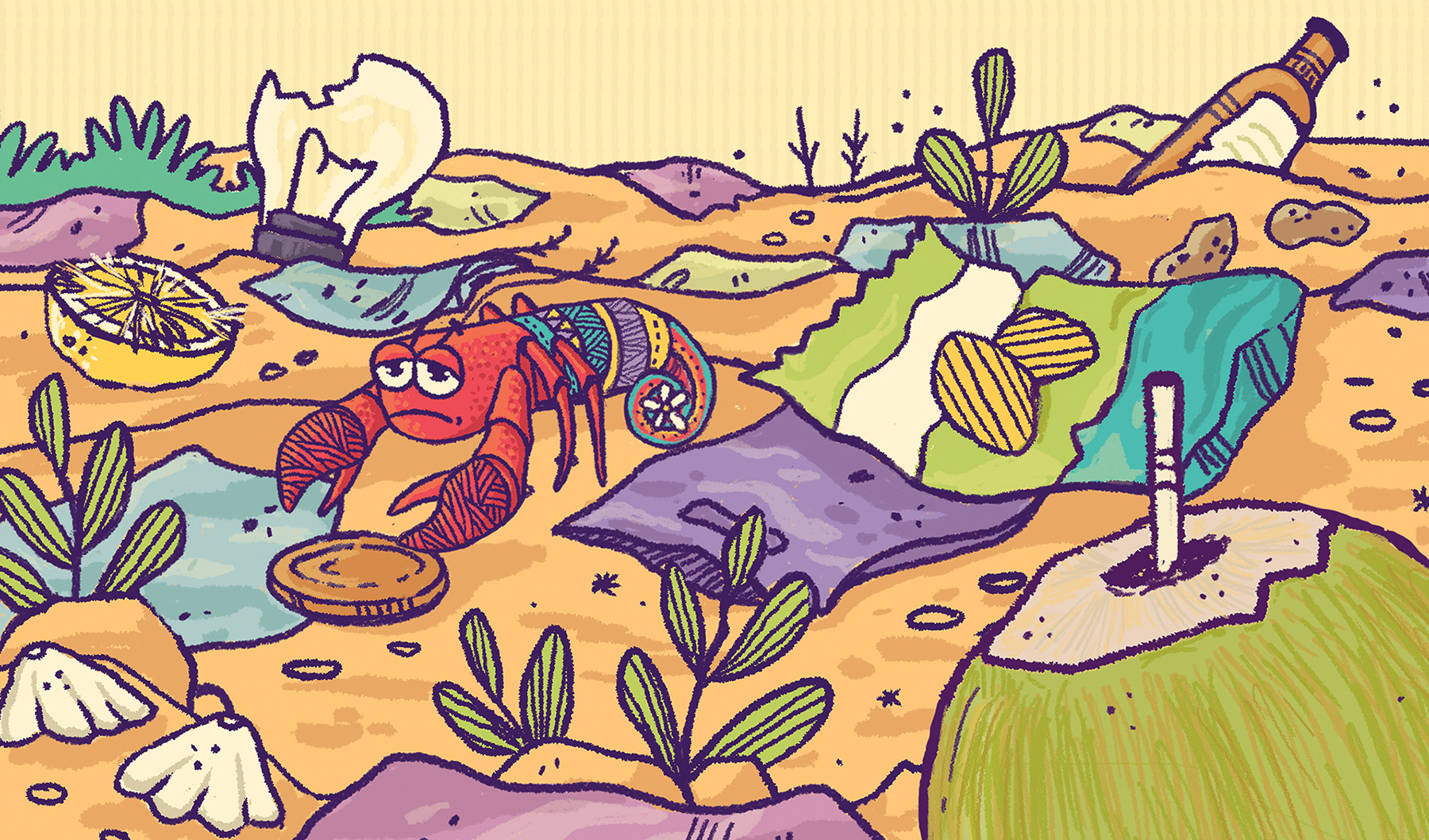 storybook crab cartoon children storybook Storybook art cartoon hermit (2).jpg