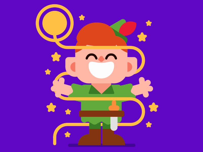 Peter pan character disney illustration pan peter peter pan stars walt.png