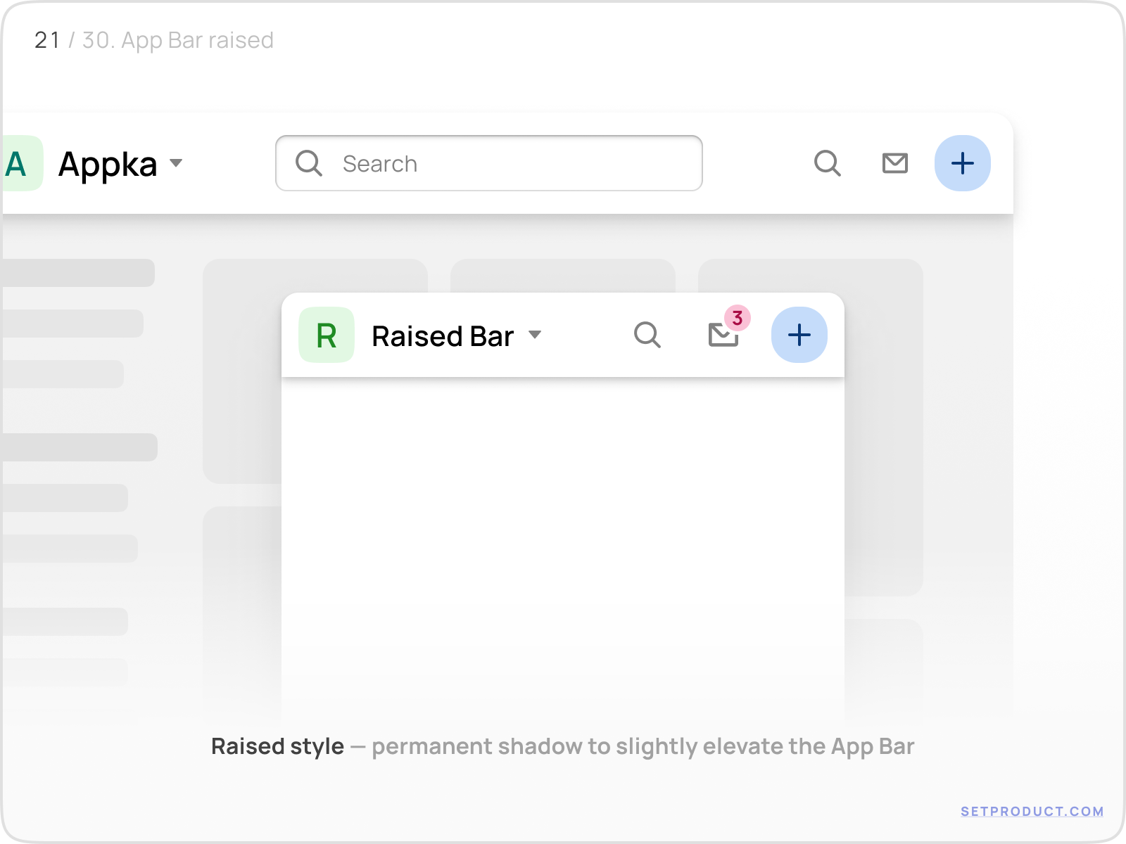社区人工归类网页 Application Bar UI design — Raised theme design system material templa.png