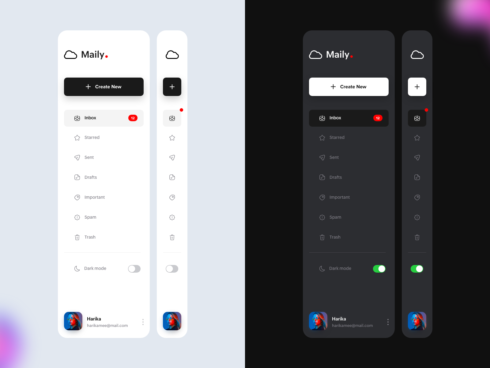 社区人工归类网页 Menu nav navigation sidebar cloud dashboard menu sidemenu mail flat we.png