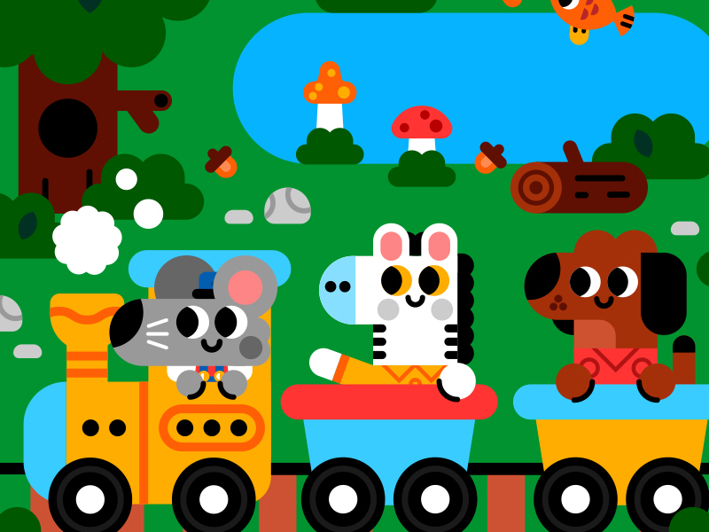 Choo choo animals book characters cute illustration illustrator kids k.jpg