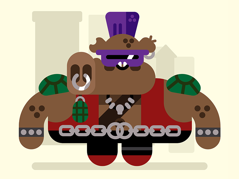 Bebop  bebop character cute illustration pig teenage mutant ninja turt.png